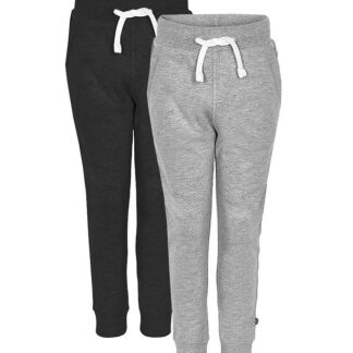 Minymo Sweatpants - 2-pak - Sort/Gråmeleret