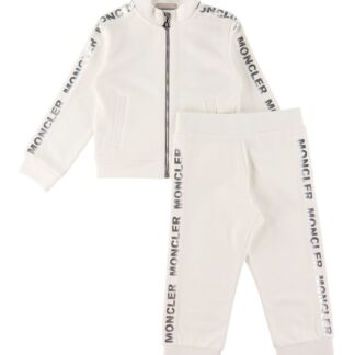 Moncler Sweatsæt - Cardigan/Sweatpants - Hvid m. Sølv